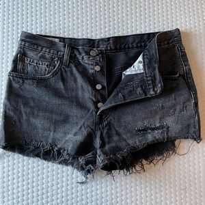 Black Denim Levi’s Shorts